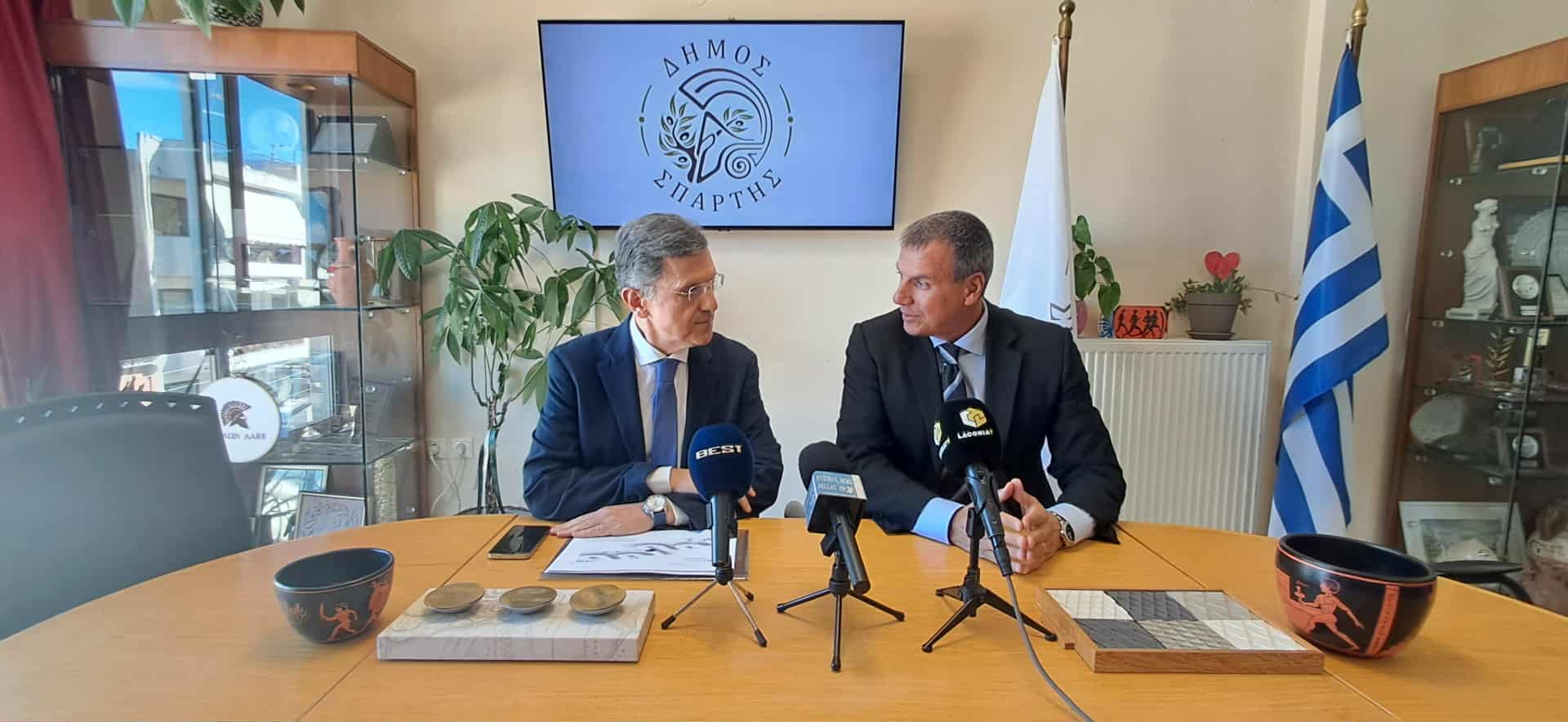 Η Σπάρτη στο Ευρωπαϊκό Δίκτυο Πόλεων – Συνάντηση εργασίας του Δημάρχου Σπάρτης Μιχάλη Βακαλόπουλου με τον Ευρωβουλευτή Γιώργο Αυτιά