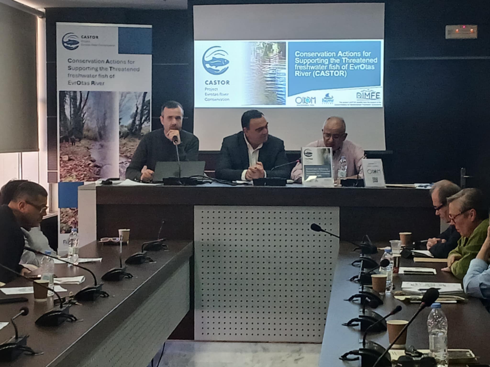 Ο Αντιδήμαρχος Πρασίνου, Ευστράτιος Κοκκορός, στην εκδήλωση ενημέρωσης του έργου CASTOR για τον Ευρώτα 