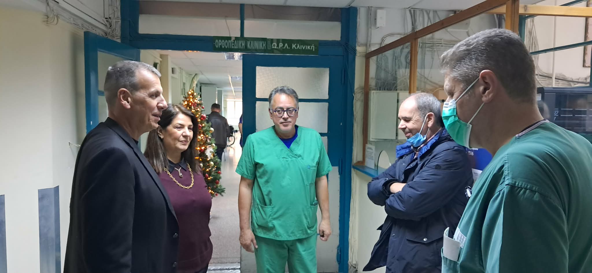 Επίσκεψη με ευχές του Δημάρχου Σπάρτης, Μιχάλη Βακαλόπουλου, στο Γενικό Νοσοκομείο Λακωνίας