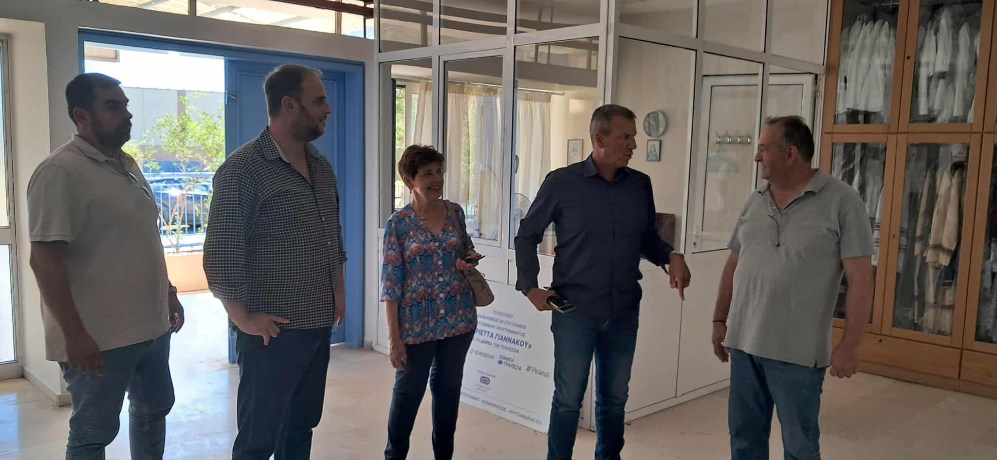 Αυτοψία του Δημάρχου Σπάρτης στις εργασίες συντήρησης σχολικών μονάδων ενόψει της νέας σχολικής περιόδου