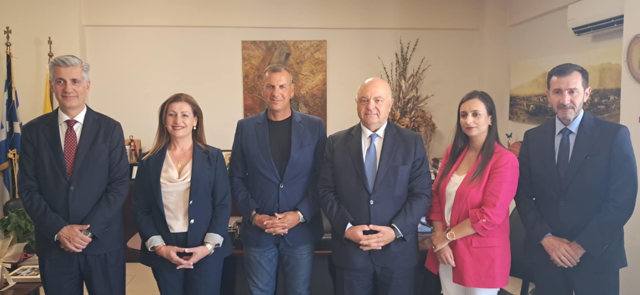 Συνάντηση του Δημάρχου Σπάρτης με τον Πρόεδρο του Δ.Σ. και στελέχη της Τράπεζας Eurobank